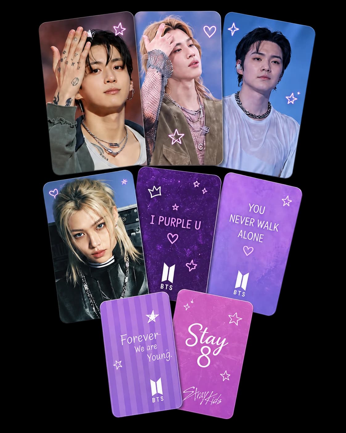 Composição de photocards personalizados